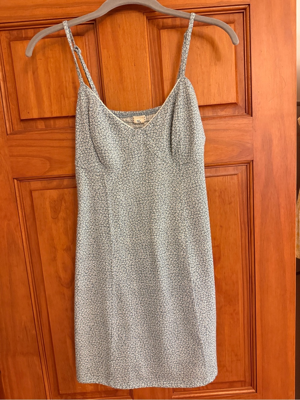 Blue floral print sundress